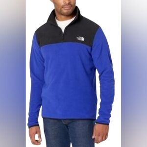 The North Face Black and Blue Fleece Quarter Zip Jacket